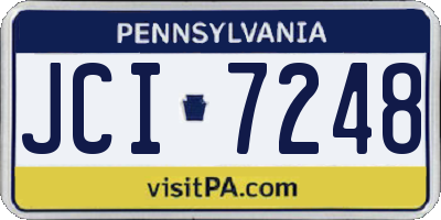 PA license plate JCI7248