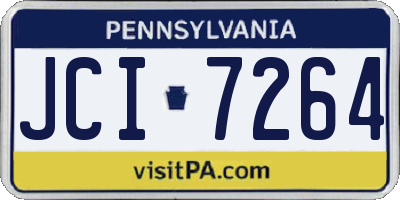 PA license plate JCI7264