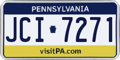 PA license plate JCI7271