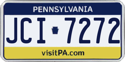 PA license plate JCI7272