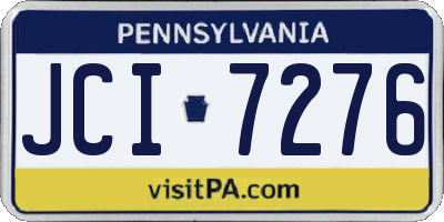 PA license plate JCI7276