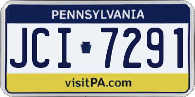 PA license plate JCI7291