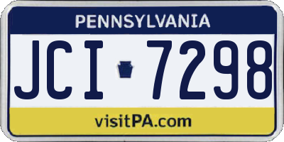 PA license plate JCI7298