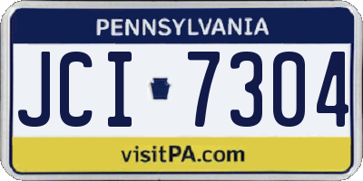 PA license plate JCI7304