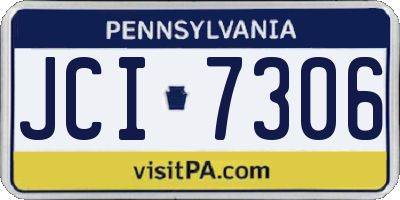 PA license plate JCI7306