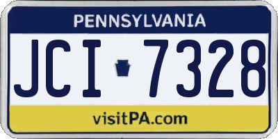 PA license plate JCI7328