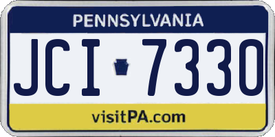 PA license plate JCI7330