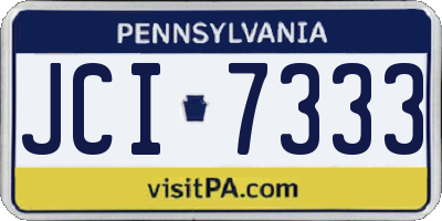 PA license plate JCI7333