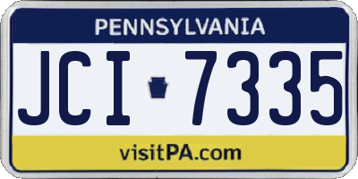 PA license plate JCI7335