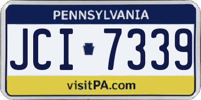 PA license plate JCI7339