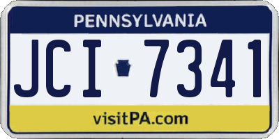 PA license plate JCI7341