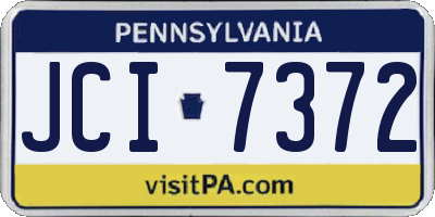 PA license plate JCI7372