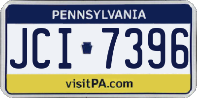 PA license plate JCI7396