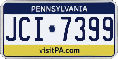 PA license plate JCI7399