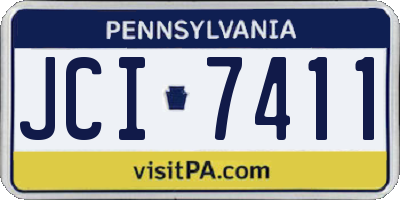 PA license plate JCI7411