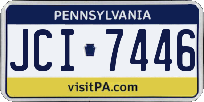 PA license plate JCI7446
