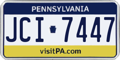 PA license plate JCI7447