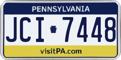 PA license plate JCI7448