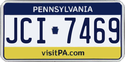 PA license plate JCI7469