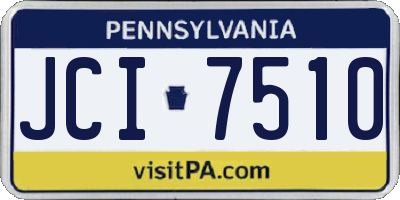 PA license plate JCI7510