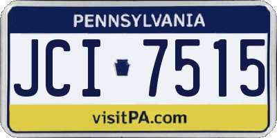 PA license plate JCI7515