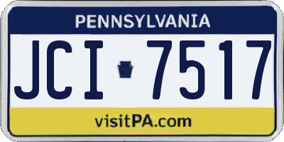 PA license plate JCI7517