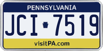 PA license plate JCI7519