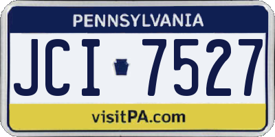 PA license plate JCI7527