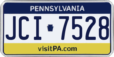 PA license plate JCI7528