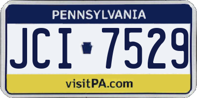 PA license plate JCI7529