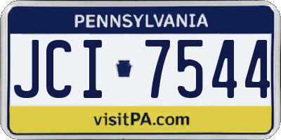 PA license plate JCI7544