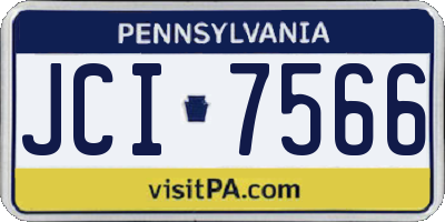 PA license plate JCI7566