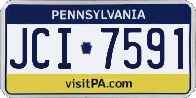 PA license plate JCI7591