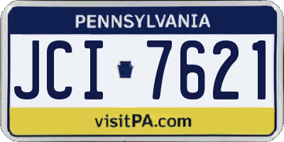 PA license plate JCI7621