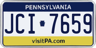 PA license plate JCI7659