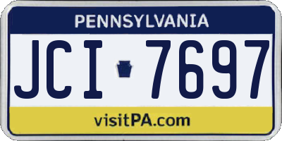 PA license plate JCI7697