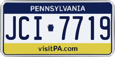PA license plate JCI7719