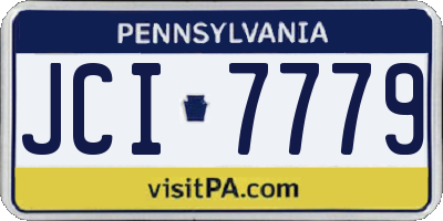 PA license plate JCI7779