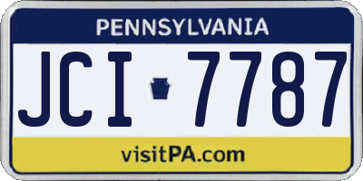 PA license plate JCI7787