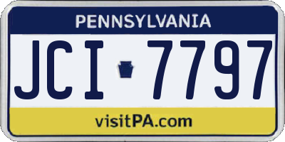 PA license plate JCI7797
