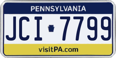 PA license plate JCI7799