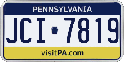 PA license plate JCI7819