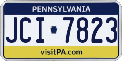 PA license plate JCI7823