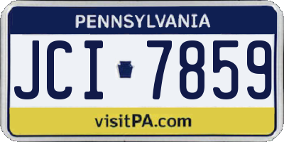 PA license plate JCI7859