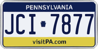 PA license plate JCI7877