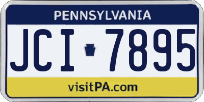 PA license plate JCI7895