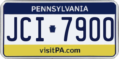PA license plate JCI7900