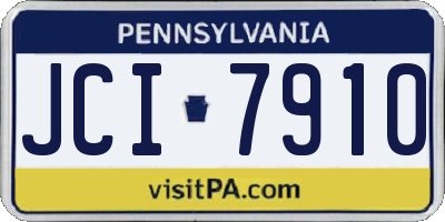 PA license plate JCI7910