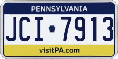 PA license plate JCI7913