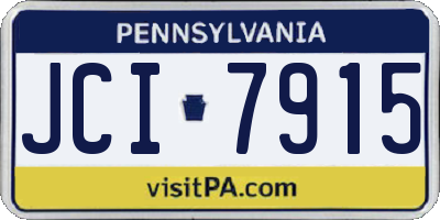 PA license plate JCI7915